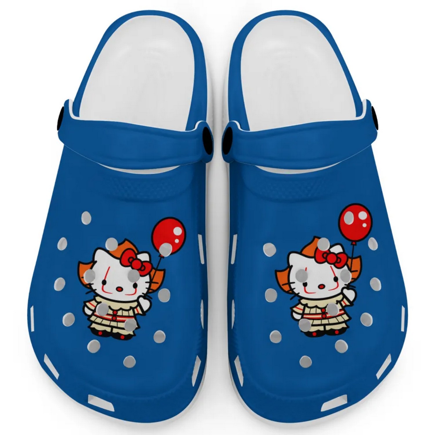 Hello Kitty Cosplay Halloween Cartoon Crocs Crocband Clogs Shoes Comfortable For Men Women and Kids