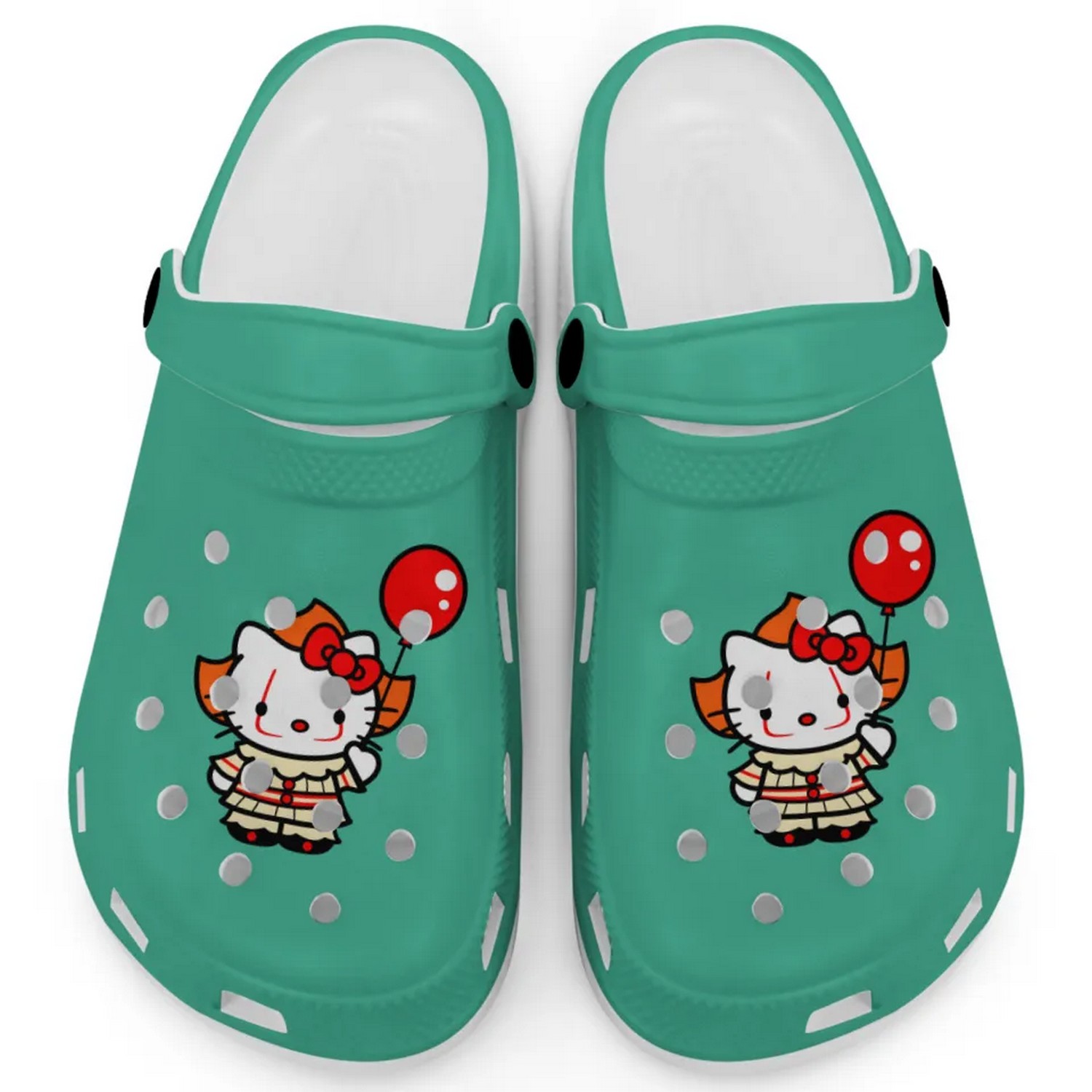 Hello Kitty Cosplay Halloween Cartoon Crocs Crocband Clogs Shoes Comfortable For Men Women and Kids