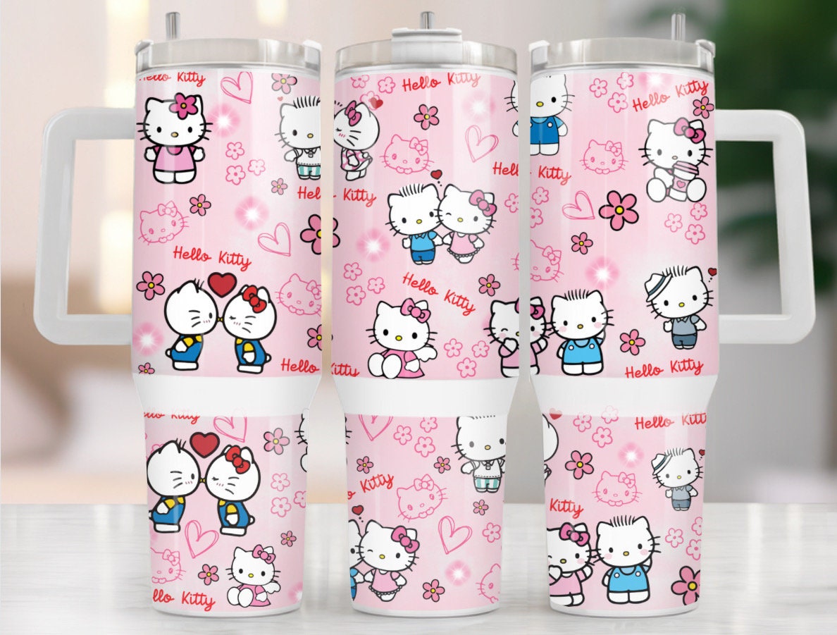 Hello Kitty Couple Sanrio Cartoon Custom Stanley Cup 40 oz 30 oz Tumbler With HandleTVC2301970