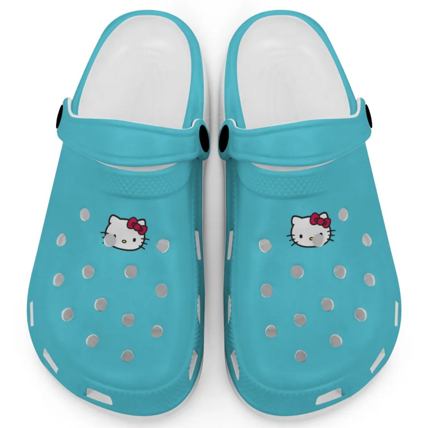 Hello Kitty Icon Cartoon Crocs Crocband Clogs Shoes Comfortable For Men Women and Kids