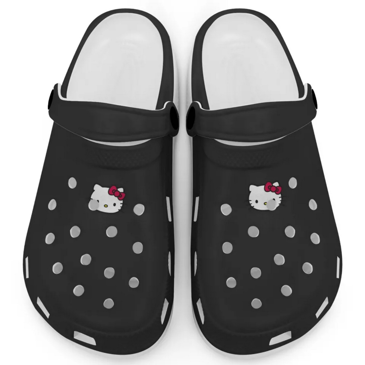 Hello Kitty Icon Cartoon Crocs Crocband Clogs Shoes Comfortable For Men Women and Kids