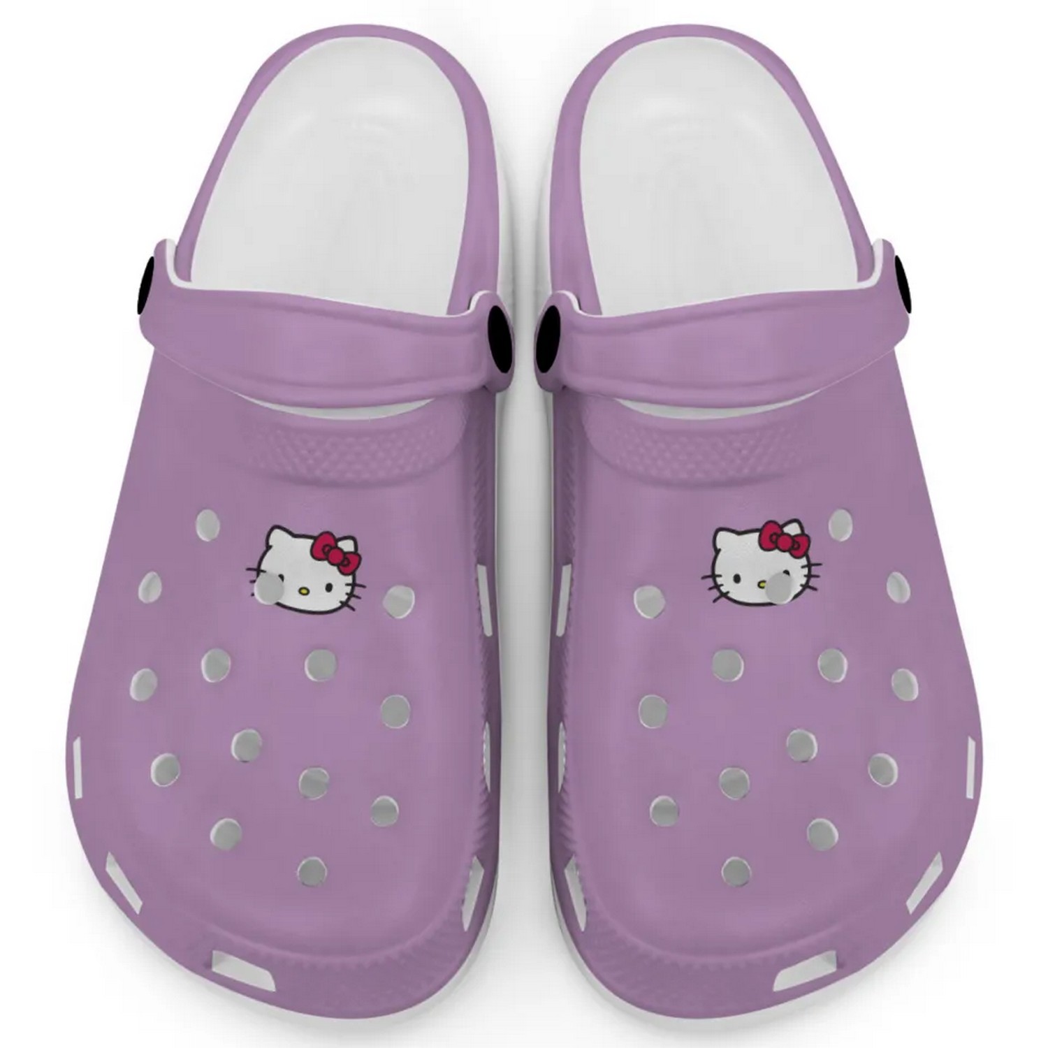 Hello Kitty Icon Cartoon Crocs Crocband Clogs Shoes Comfortable For Men Women and Kids