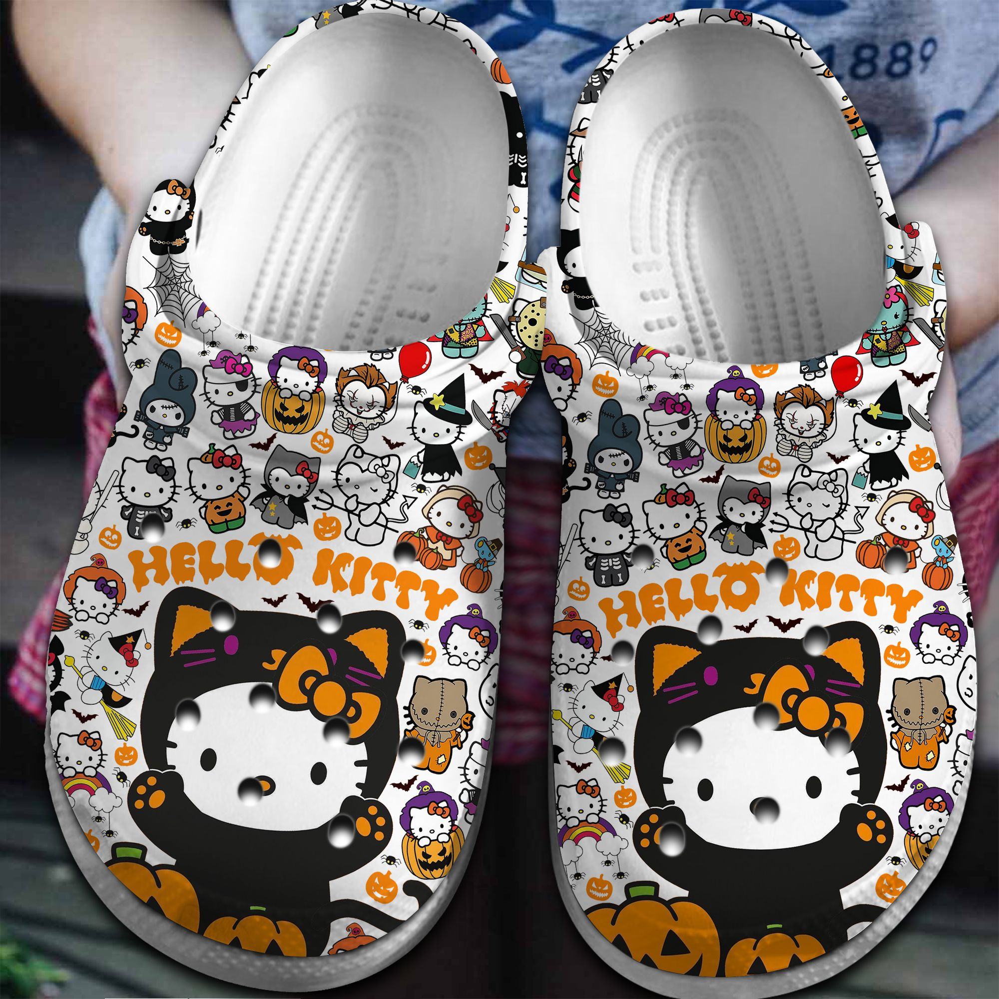 Hello Kitty Movie Crocs Crocband Clogs Shoes Comfortable For Men Women and Kids