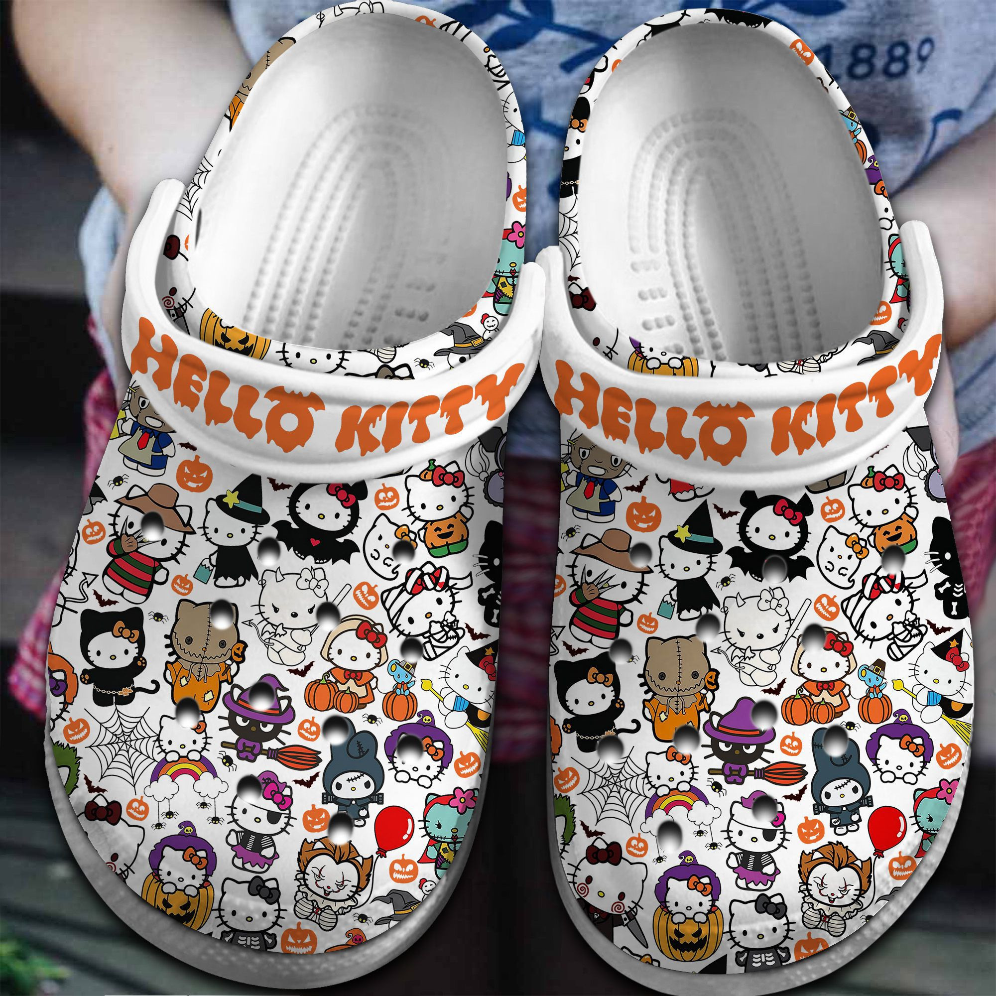 Hello Kitty Movie Crocs Crocband Clogs Shoes Comfortable For Men Women and Kids