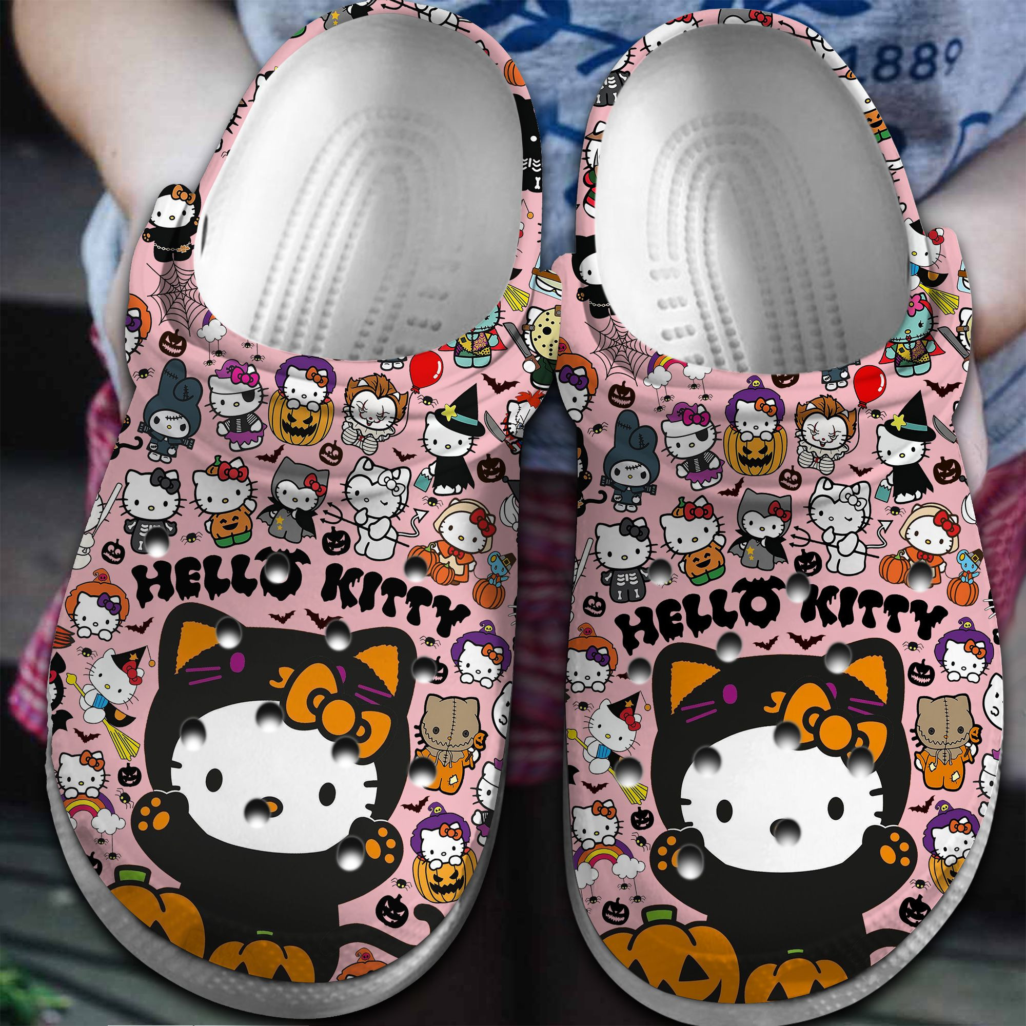 Hello Kitty Movie Crocs Crocband Clogs Shoes Comfortable For Men Women and Kids