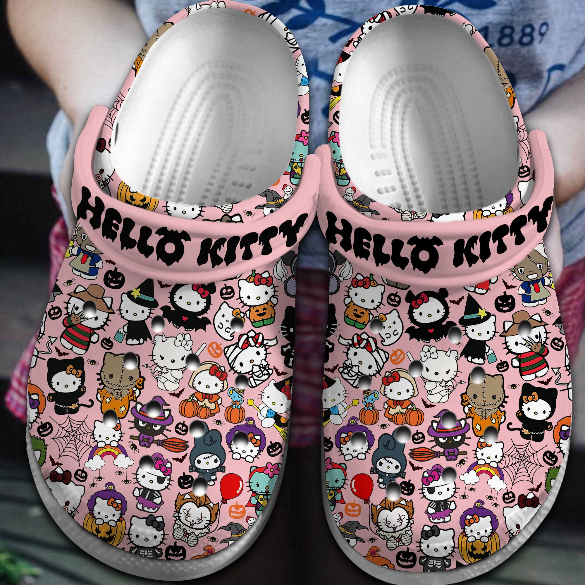 Hello Kitty Movie Crocs Crocband Clogs Shoes Comfortable For Men Women and Kids