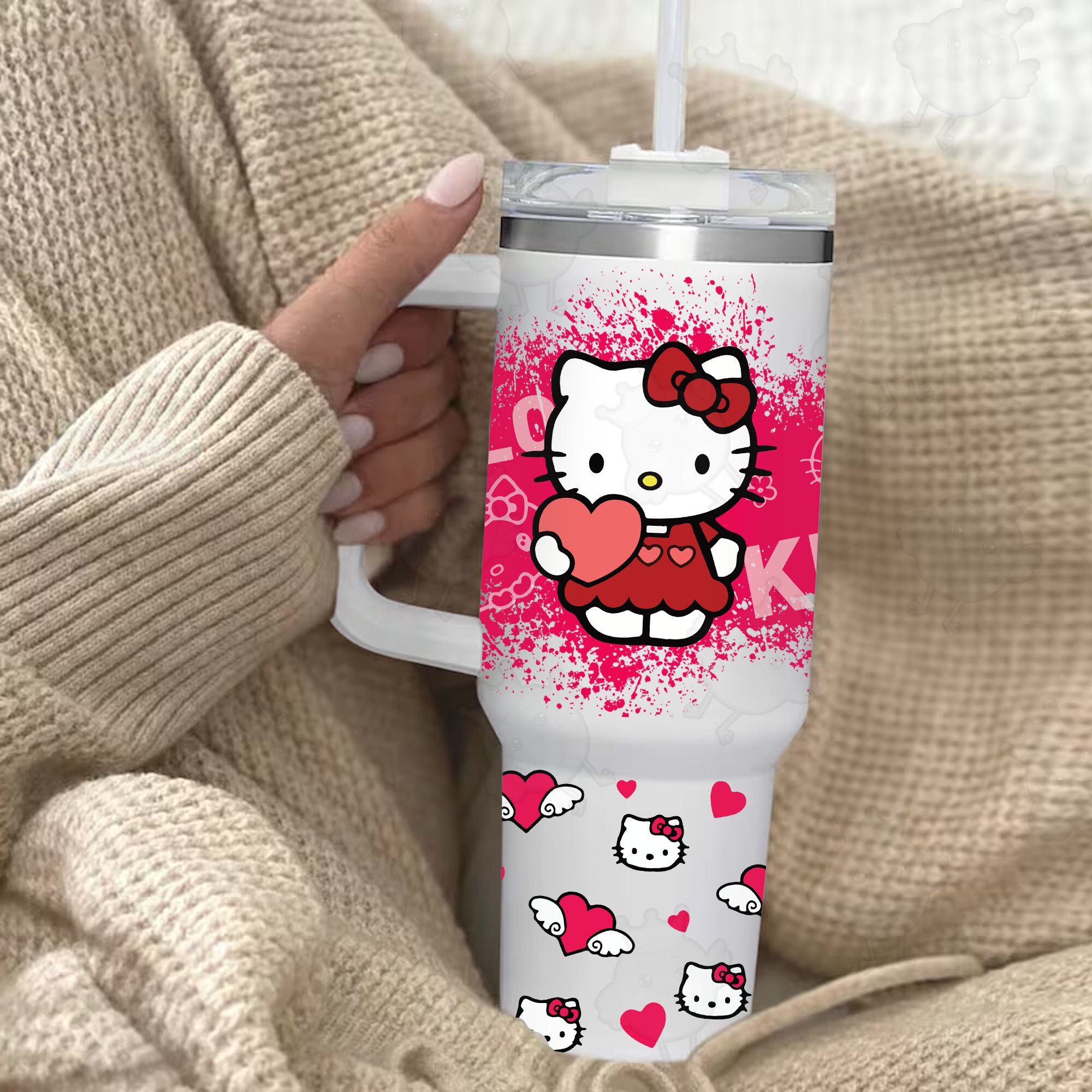Hello Kitty Sanrio Cartoon Custom Stanley Cup 40 oz 30 oz Tumbler With HandleTVC2301890 - Image 2