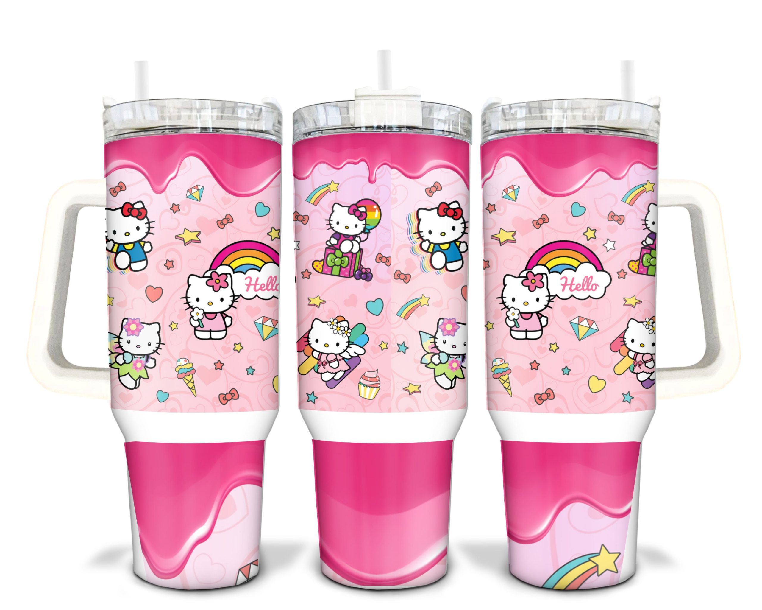 Hello Kitty Sanrio Cartoon Custom Stanley Cup 40 oz 30 oz Tumbler With HandleTVC2301906