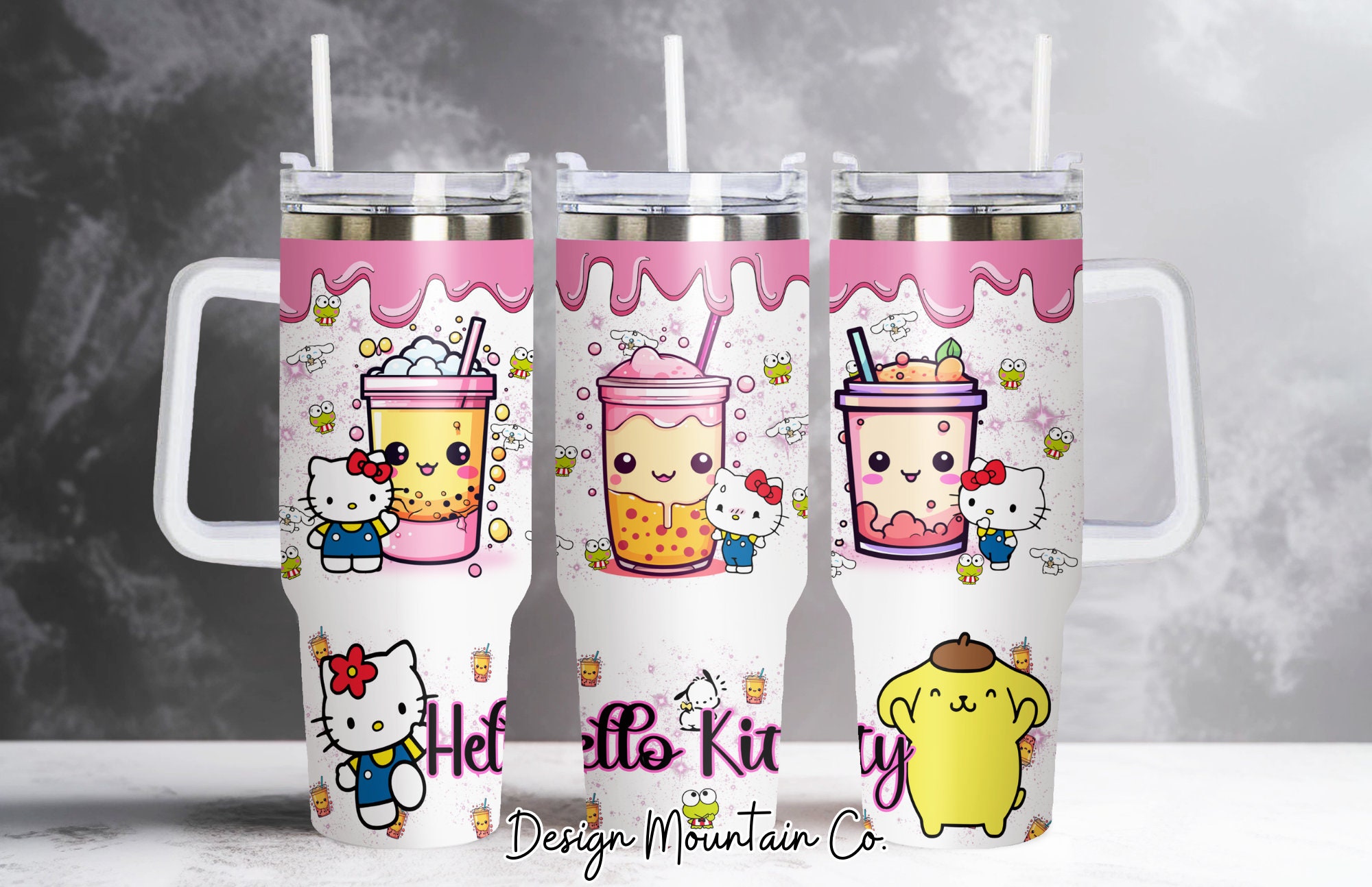 Hello Kitty Sanrio Cartoon Custom Stanley Cup 40 oz 30 oz Tumbler With HandleTVC2301913
