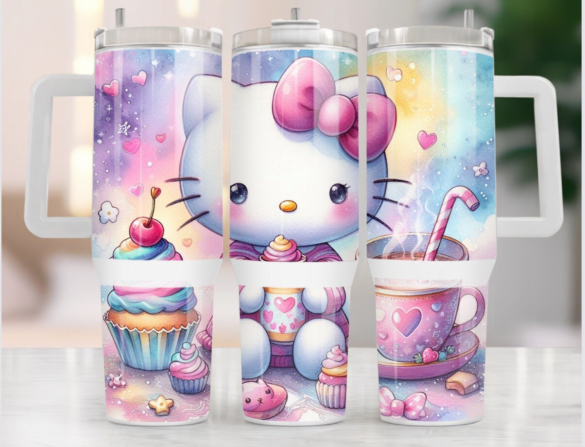 Hello Kitty Sanrio Cartoon Custom Stanley Cup 40 oz 30 oz Tumbler With HandleTVC2301971