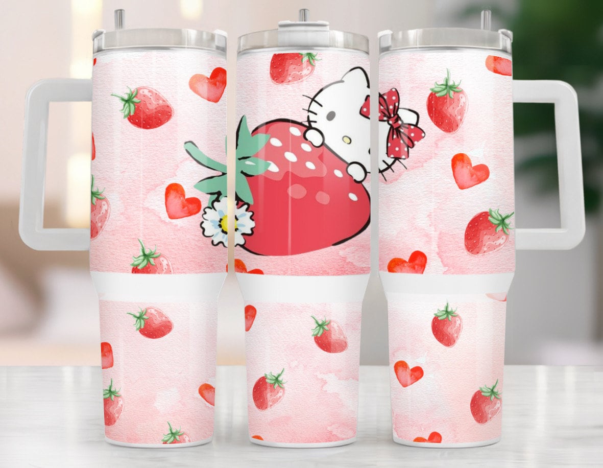 Hello Kitty Sanrio Cartoon Custom Stanley Cup 40 oz 30 oz Tumbler With HandleTVC2301971