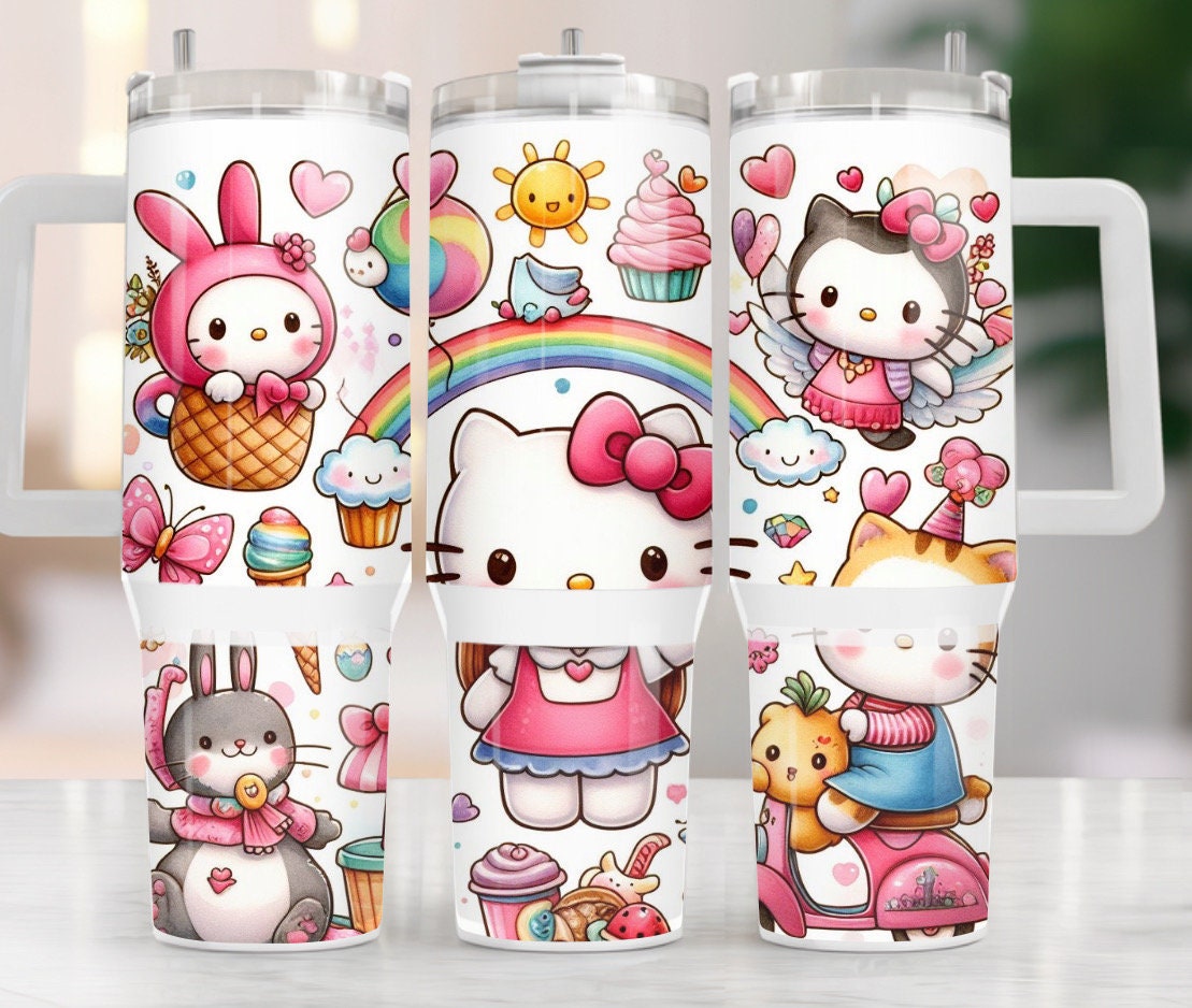 Hello Kitty Sanrio Cartoon Custom Stanley Cup 40 oz 30 oz Tumbler With HandleTVC2301971