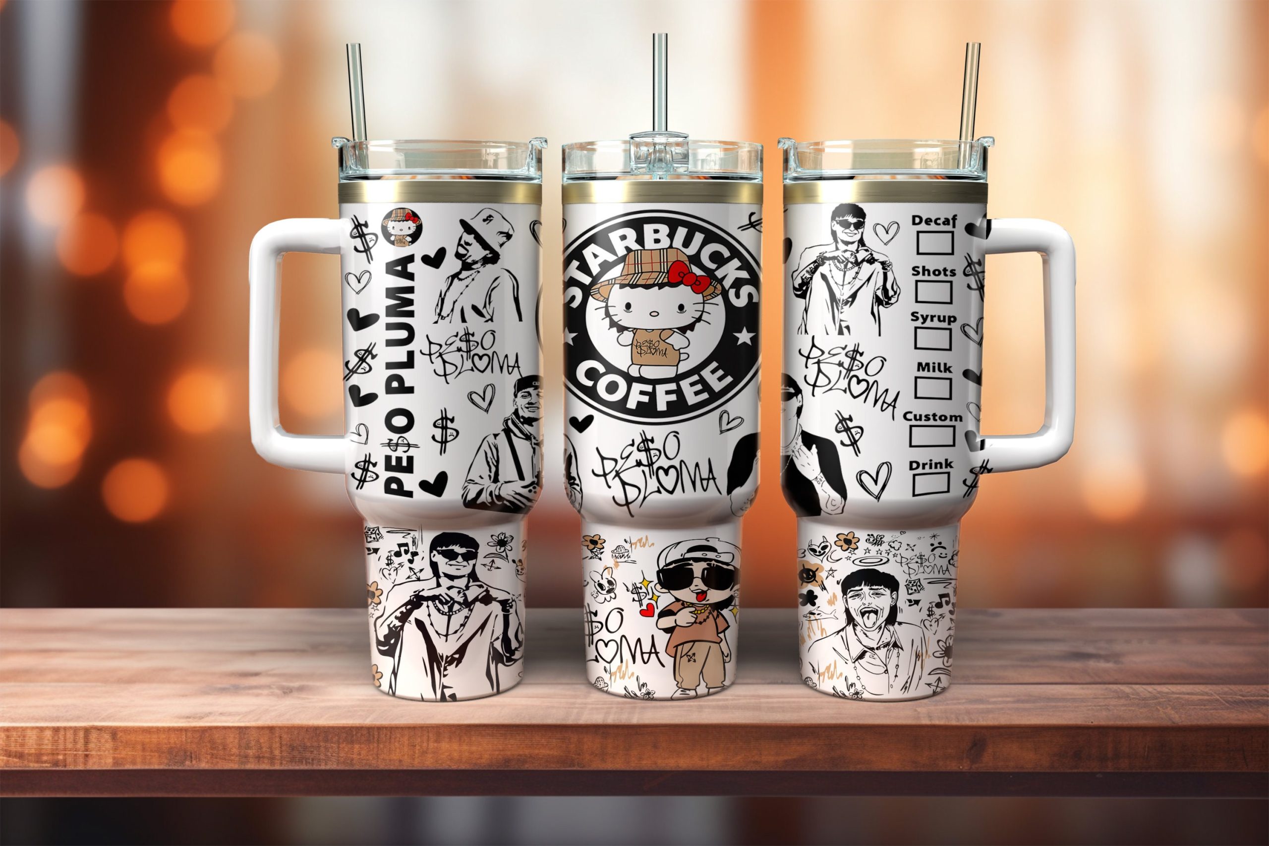 Hello Kitty Starbucks Coffee Custom Stanley Cup 40 oz 30 oz Tumbler With HandleTVC2301882