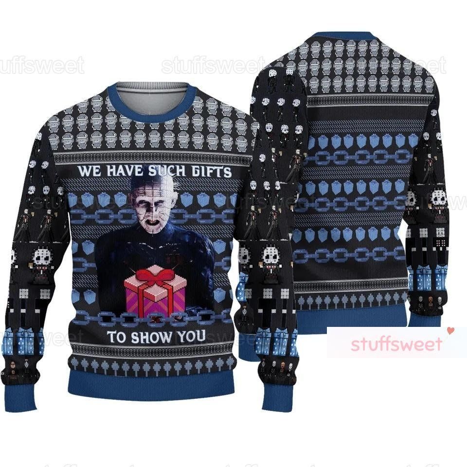 Hellraiser Pinhead Horror Christmas Ugly Sweater
