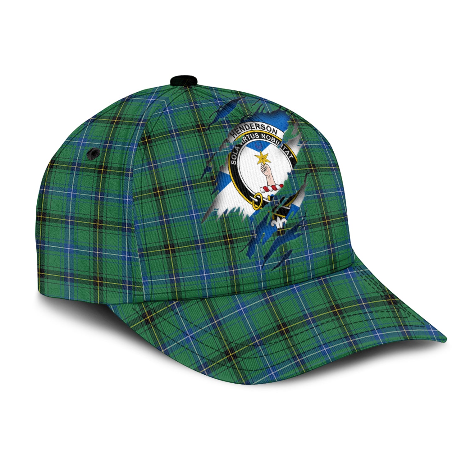 Henderson Ancient Tartan Plaid Cap, Family Crest In Me Style Tartan Baseball Cap TS23 Trucker Hats Custom Hats Gifts For Men & Women