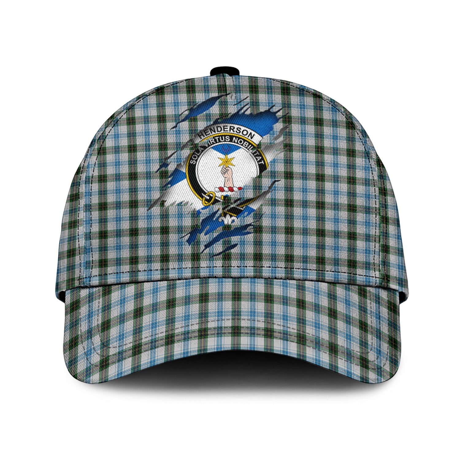 Henderson Dress Tartan Plaid Cap, Family Crest In Me Style Tartan Baseball Cap TS23 Trucker Hats Custom Hats Gifts For Men & Women