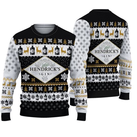 Hendricks-Gin-Scotland-Whiskey-Ugly 3D Sweater - Image 2