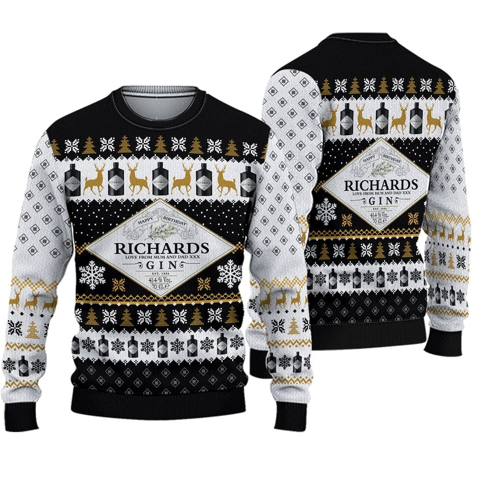 Hendricks Gin Scotland Whiskey Ugly Sweater Christmas