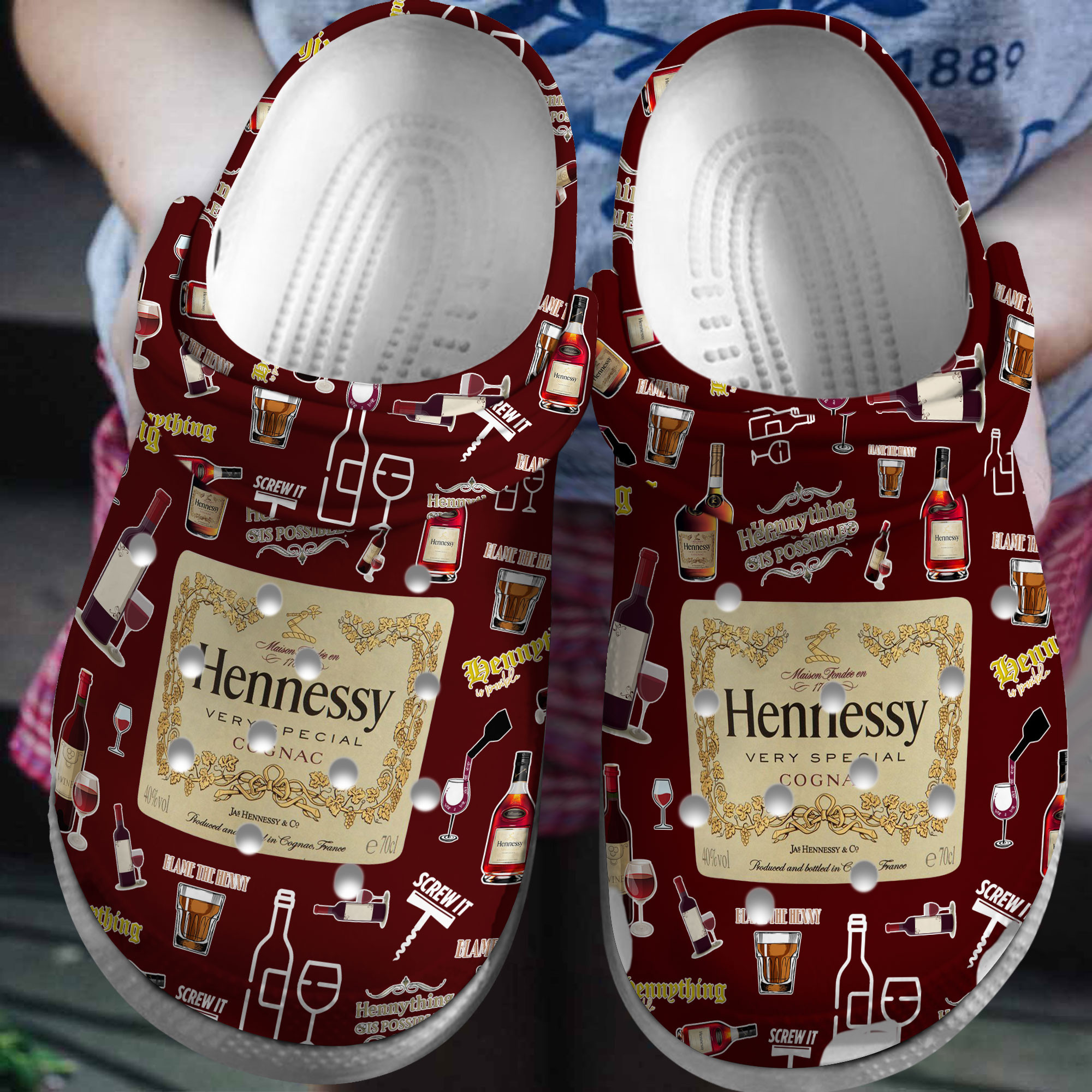 Hennessy Drinks Crocs Crocband Clogs Shoes Comfortable For Men Women and Kids