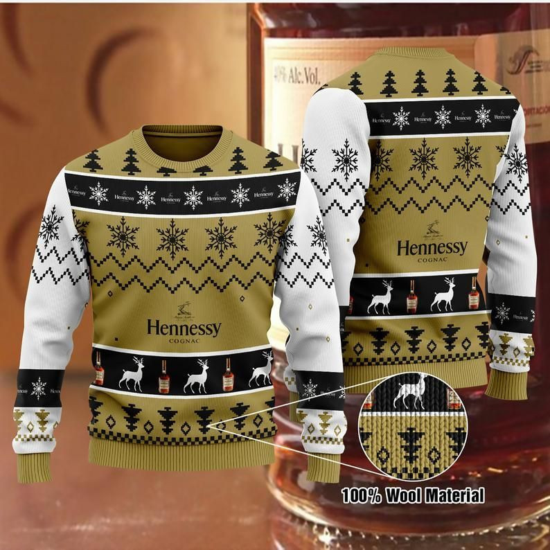 Hennessy Ugly Christmas Sweater Adult 3D Funny Matching for family