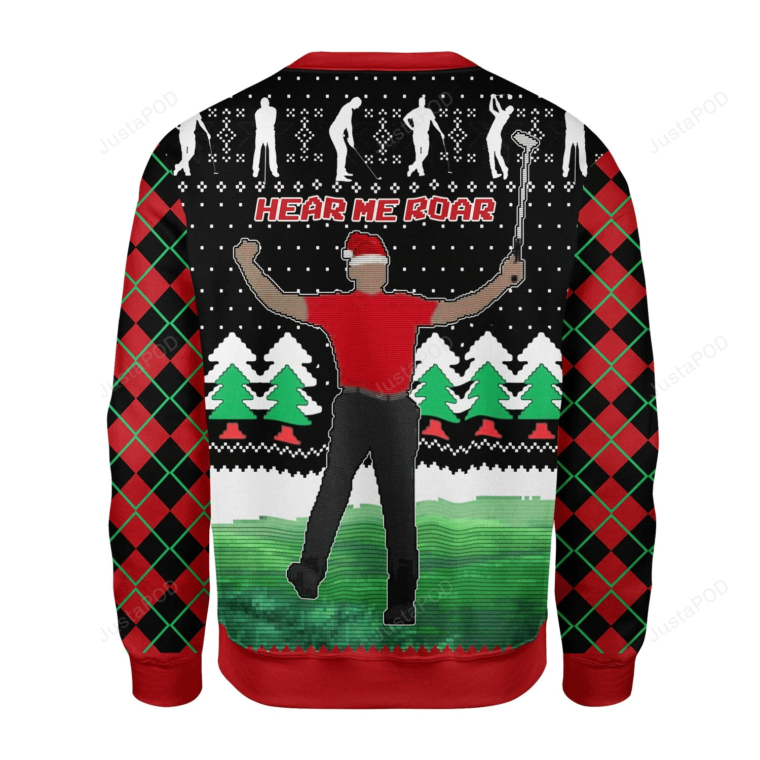Here Me Roar Ugly Christmas Sweater Adult 3D Funny Matching for family
