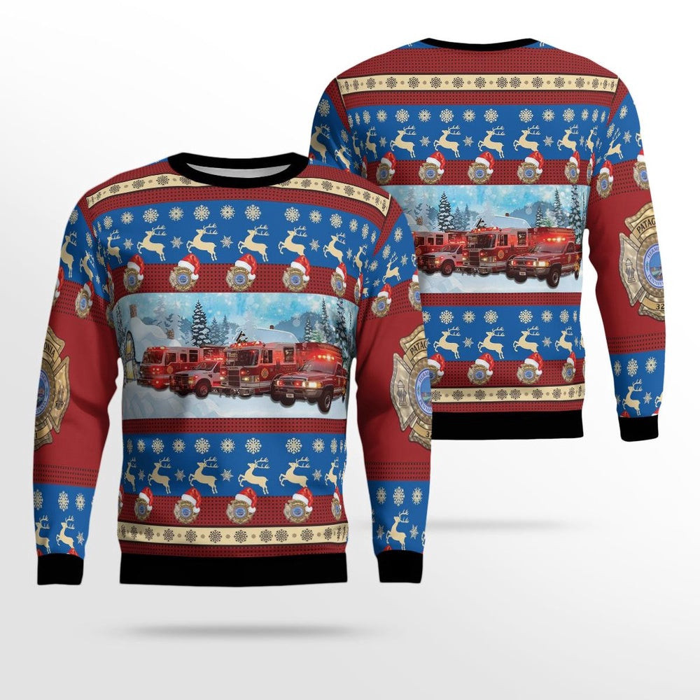 Hermitage Pennsylvania Patagonia Volunteer Fire Department AOP Ugly Sweater Xmas Unisex Sweater Christmas Gifts For Men Women