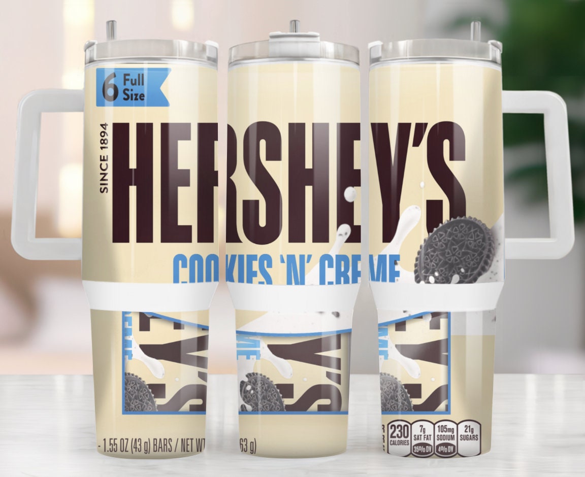 Hersheyâ€™s Cookies N Cream Custom Stanley Cup 40 oz 30 oz Tumbler With HandleTVC2301972