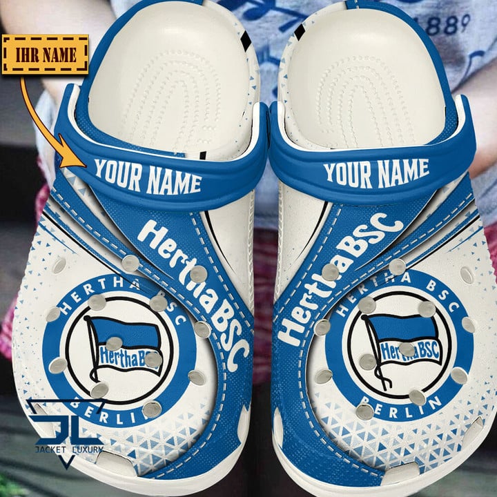 Hertha BSC Bundesliga Sport Crocs Crocband Clogs Shoes Comfortable For Men Women and Kids