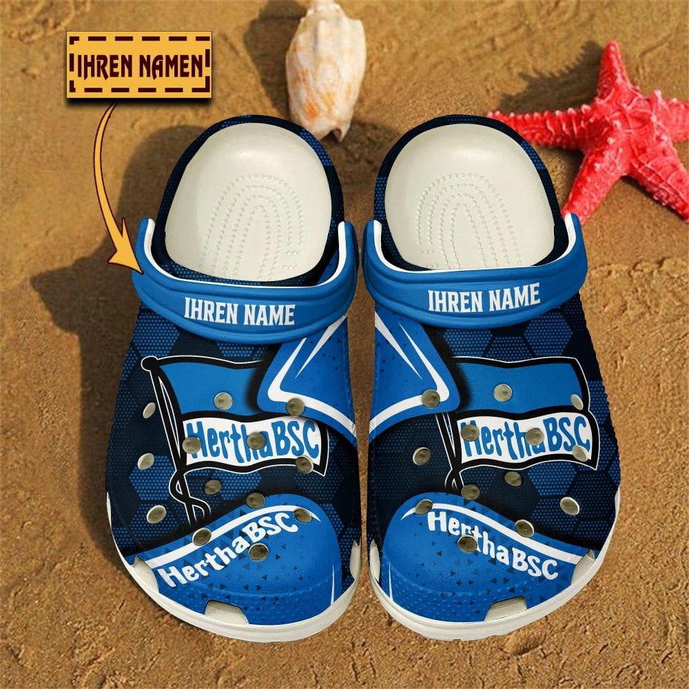Hertha BSC Bundesliga Sport Crocs Crocband Clogs Shoes Comfortable For Men Women and Kids