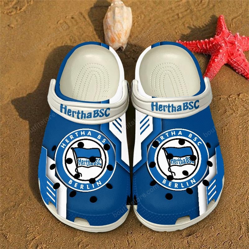 Hertha BSC Bundesliga Sport Crocs Crocband Clogs Shoes Comfortable For Men Women and Kids