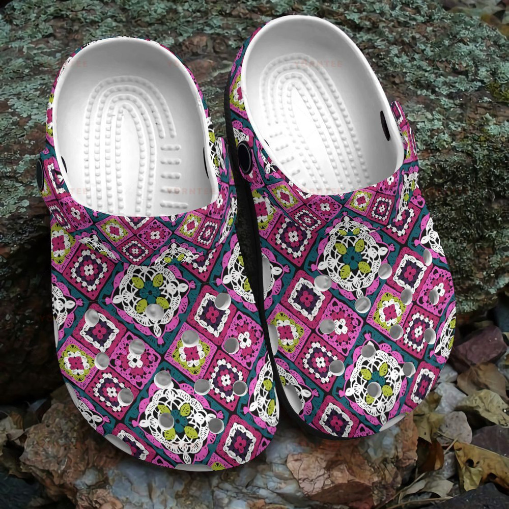 Het Pattern Mandala Gift For Lover Rubber clog Shoes Comfy Footwear