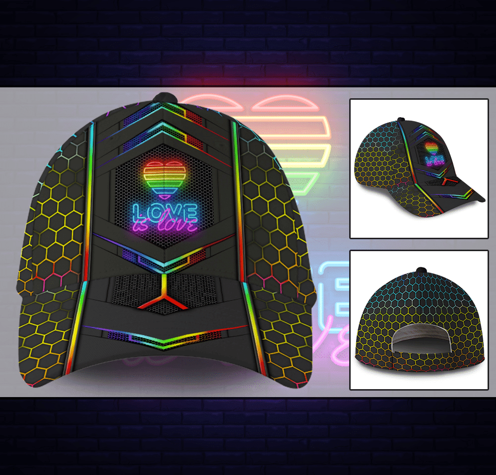 Hexagon LGBT Hat Classic Cap Trucker Hats Custom Hats Gifts For Men & Women