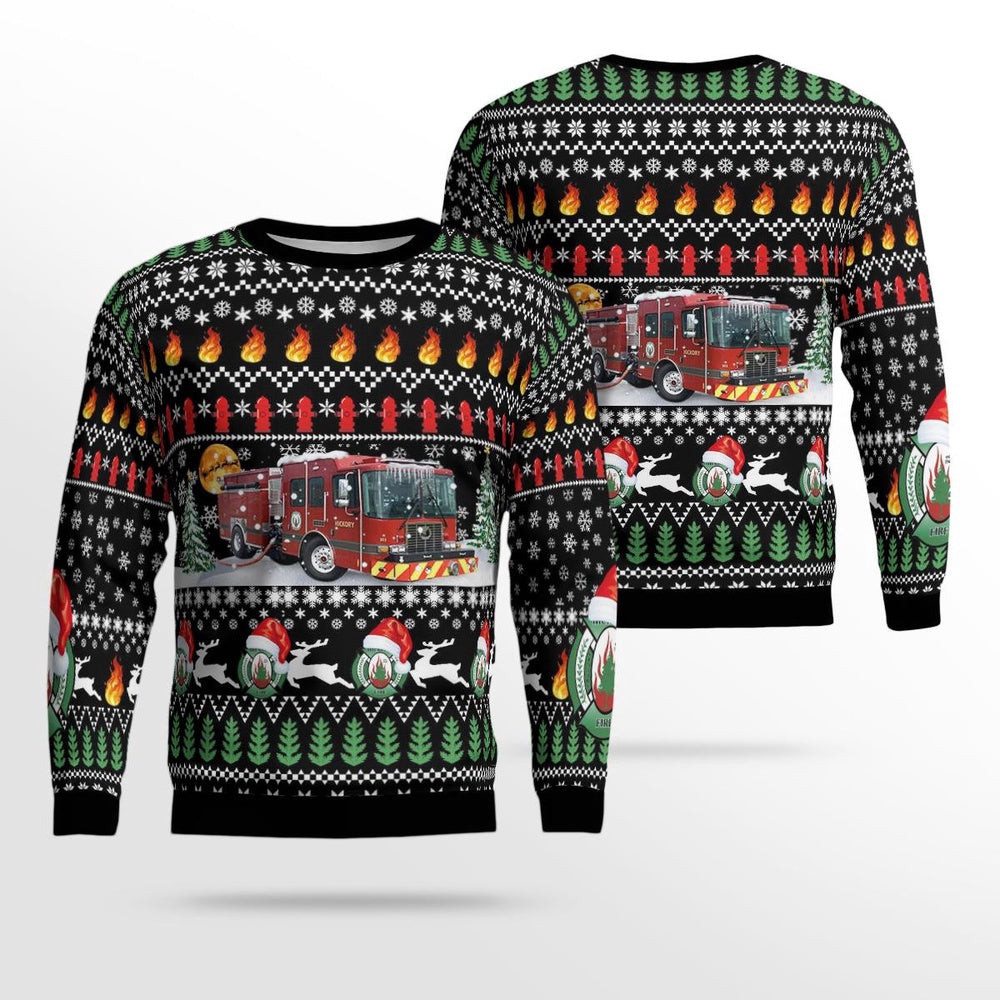 Hickory Twp Vol Fire Department New Castle Pennsylvania Christmas AOP Ugly Sweater Xmas Unisex Sweater Christmas Gifts For Men Women
