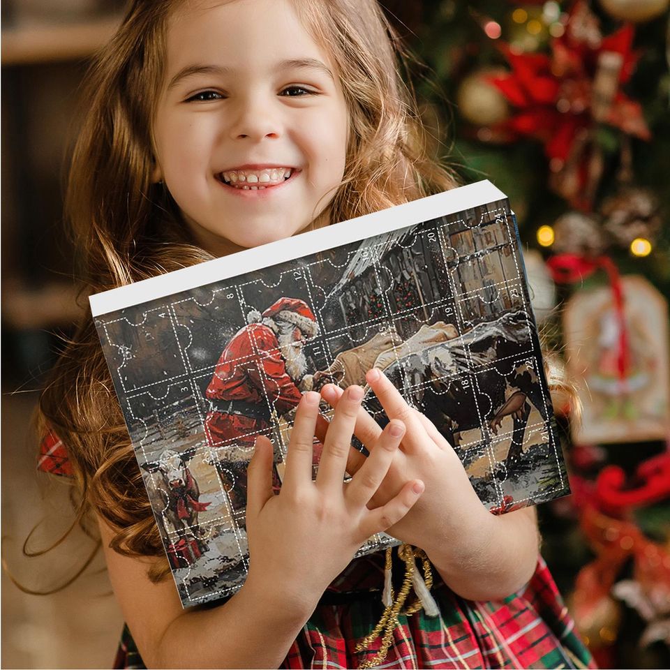 Highland Cow Advent Calendar | 24PCS Acrylic Cow Ornaments | Cute Animal Christmas Countdown | Christmas Gift - Image 7