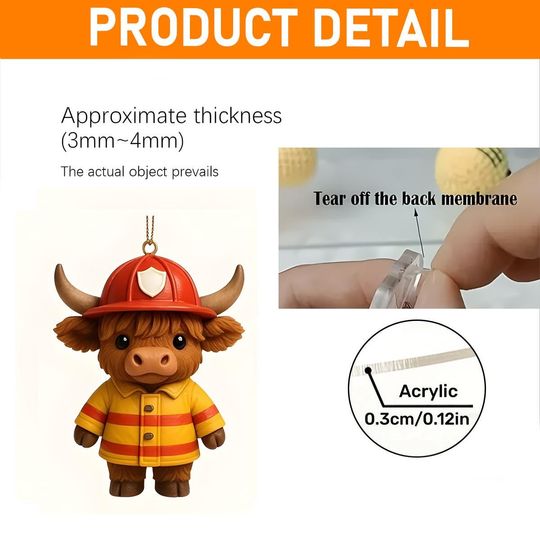 Highland Cow Advent Calendar Ornament 2025, 24 Days Christmas Countdown, Farm Animal Figurines Set - Image 15