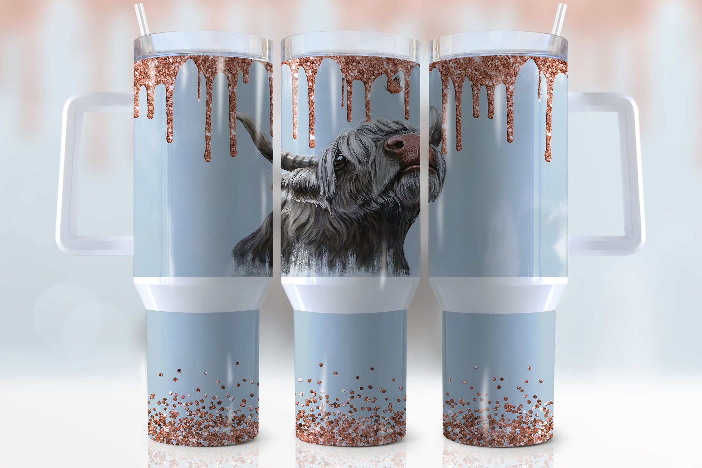 Highland Cow Glitter Custom Stanley Cup 40 oz 30 oz Tumbler With HandleTVC2301944