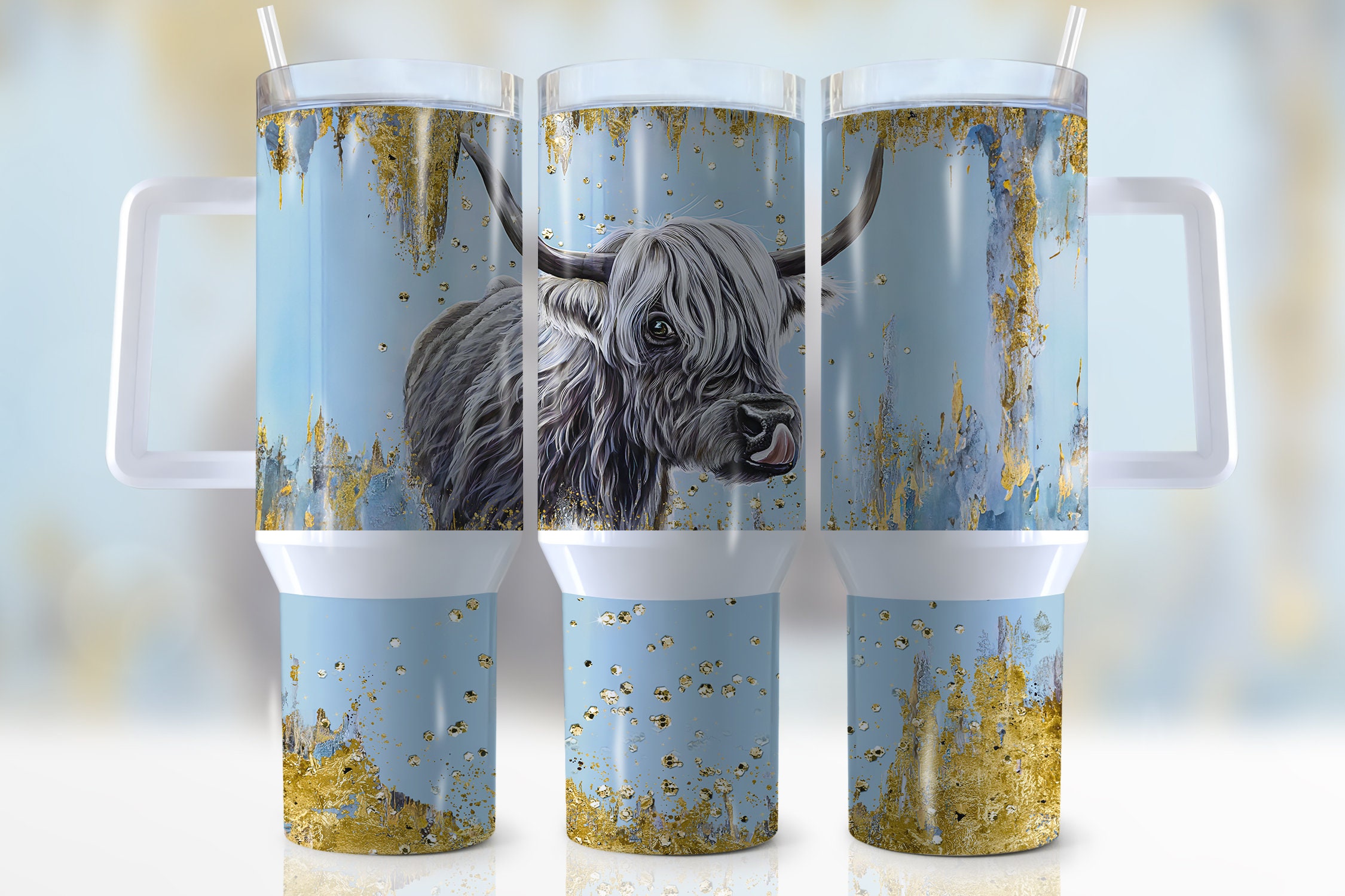 Highland Cow Glitter Custom Stanley Cup 40 oz 30 oz Tumbler With HandleTVC2301944
