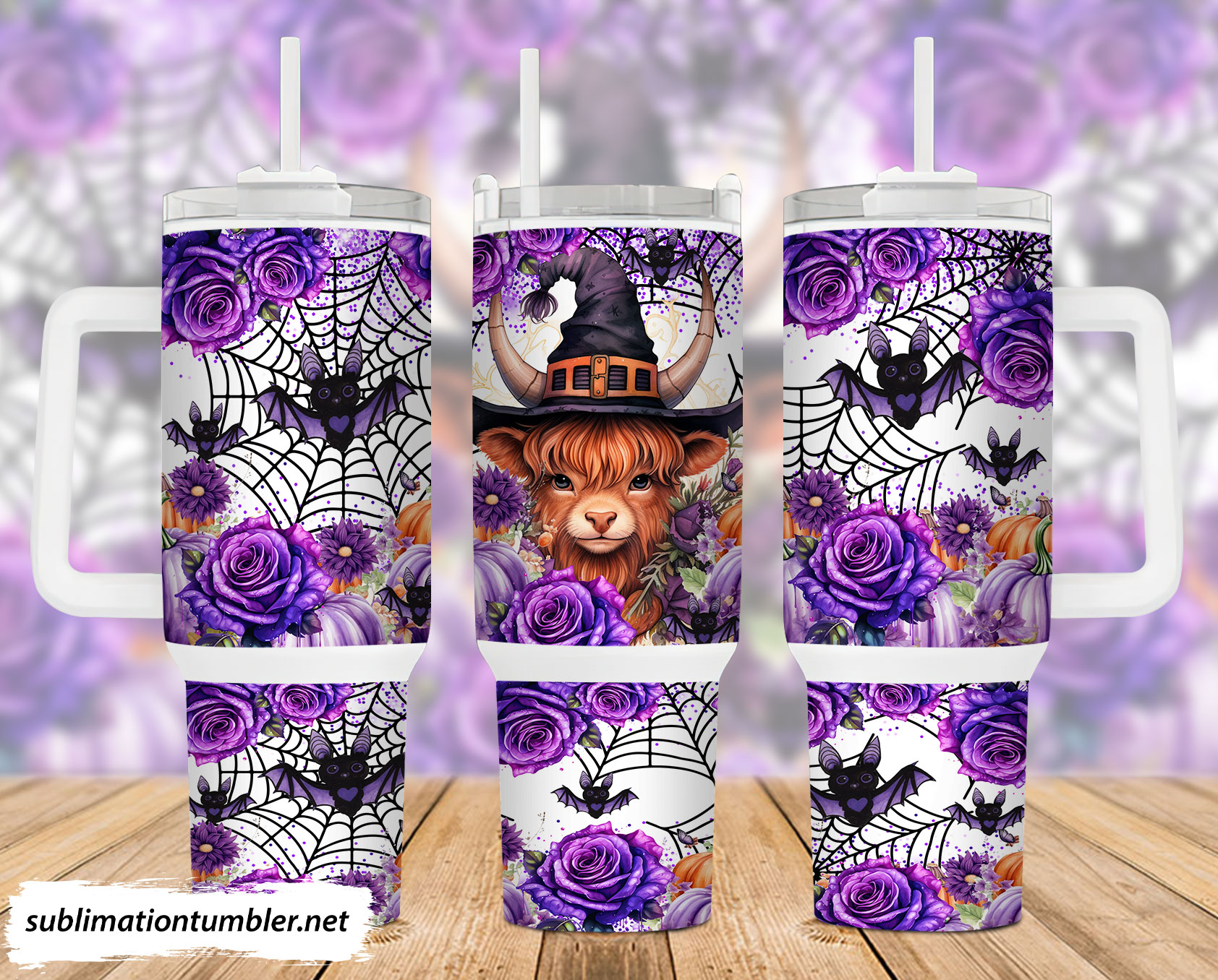 Highland Cow Witch Custom Stanley Cup 40 oz 30 oz Tumbler With HandleTVC2301901