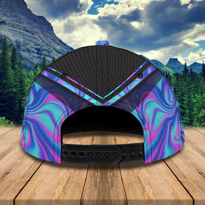 Hiking Girl Holographic Classic Cap Baseball Cap Trucker Hats Custom Hats Gifts For Men & Women