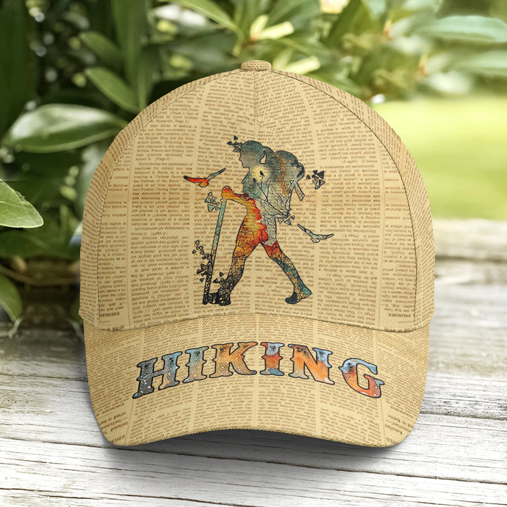 Hiking Vintage Pattern Baseball Cap Trucker Hats Custom Hats Gifts For Men & Women