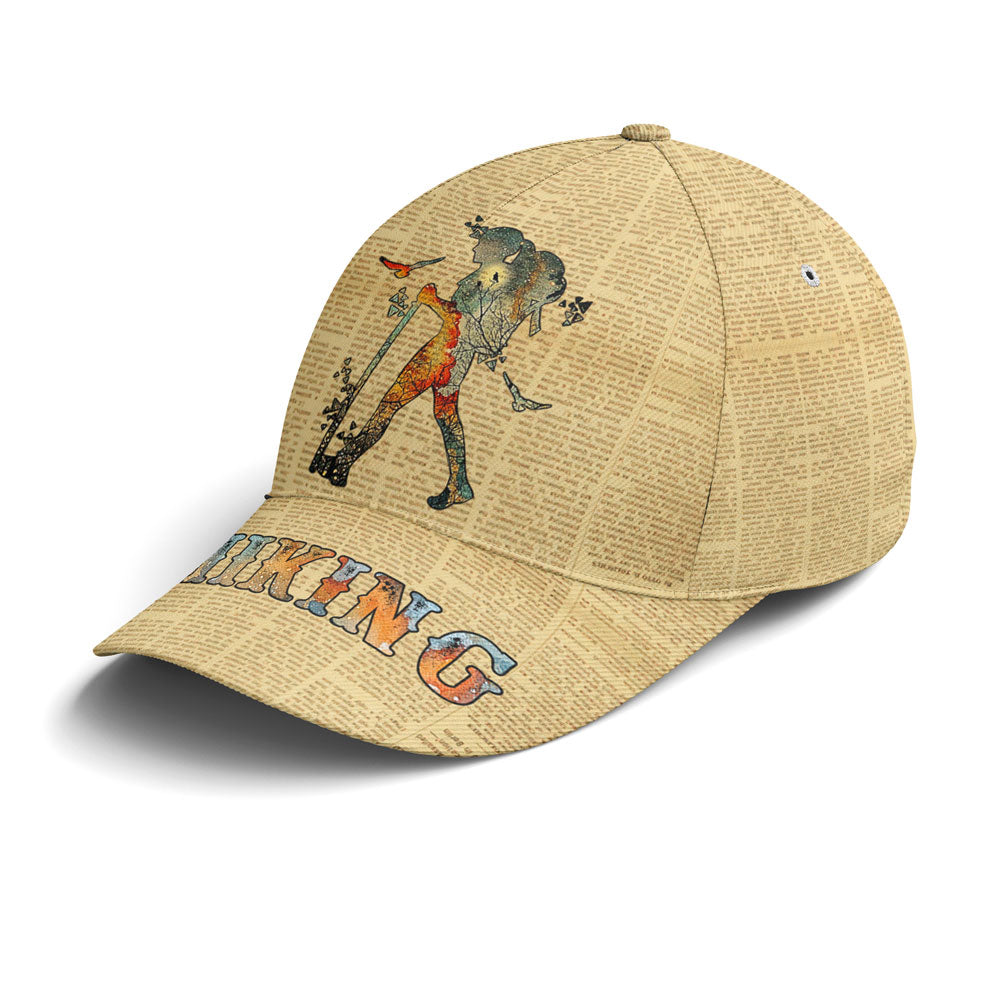 Hiking Vintage Pattern Baseball Cap Trucker Hats Custom Hats Gifts For Men & Women