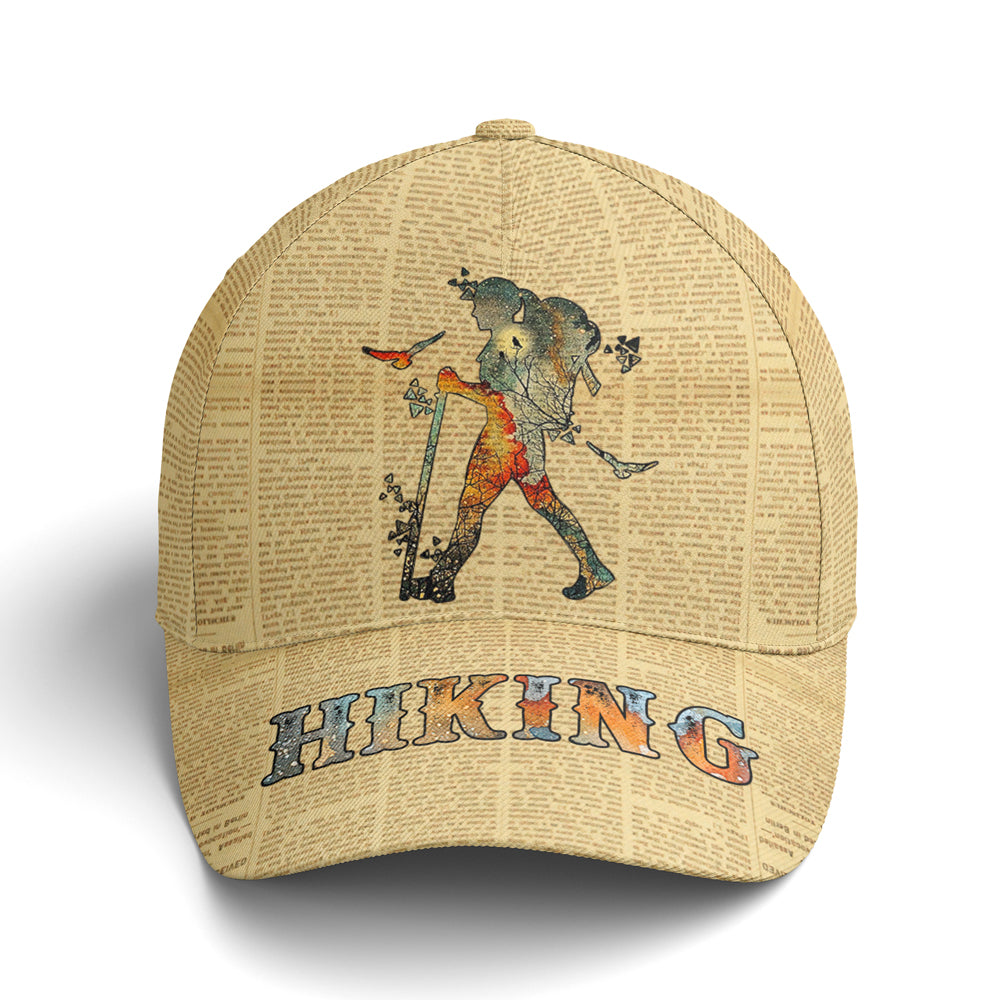 Hiking Vintage Pattern Baseball Cap Trucker Hats Custom Hats Gifts For Men & Women