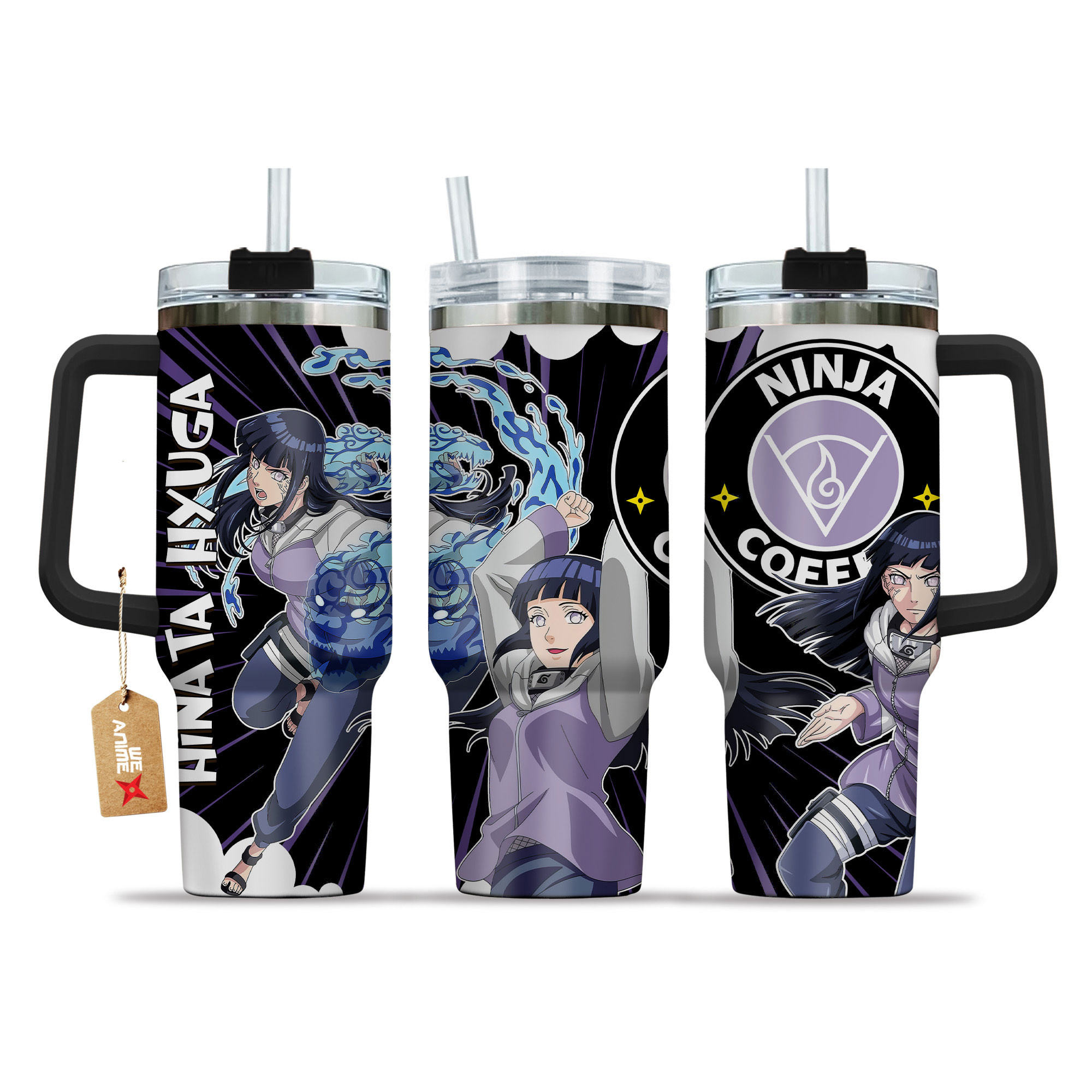 Hinata Hyuga Naruto Anime Custom Stanley Cup 40 oz 30 oz Tumbler With HandleTVC2301152