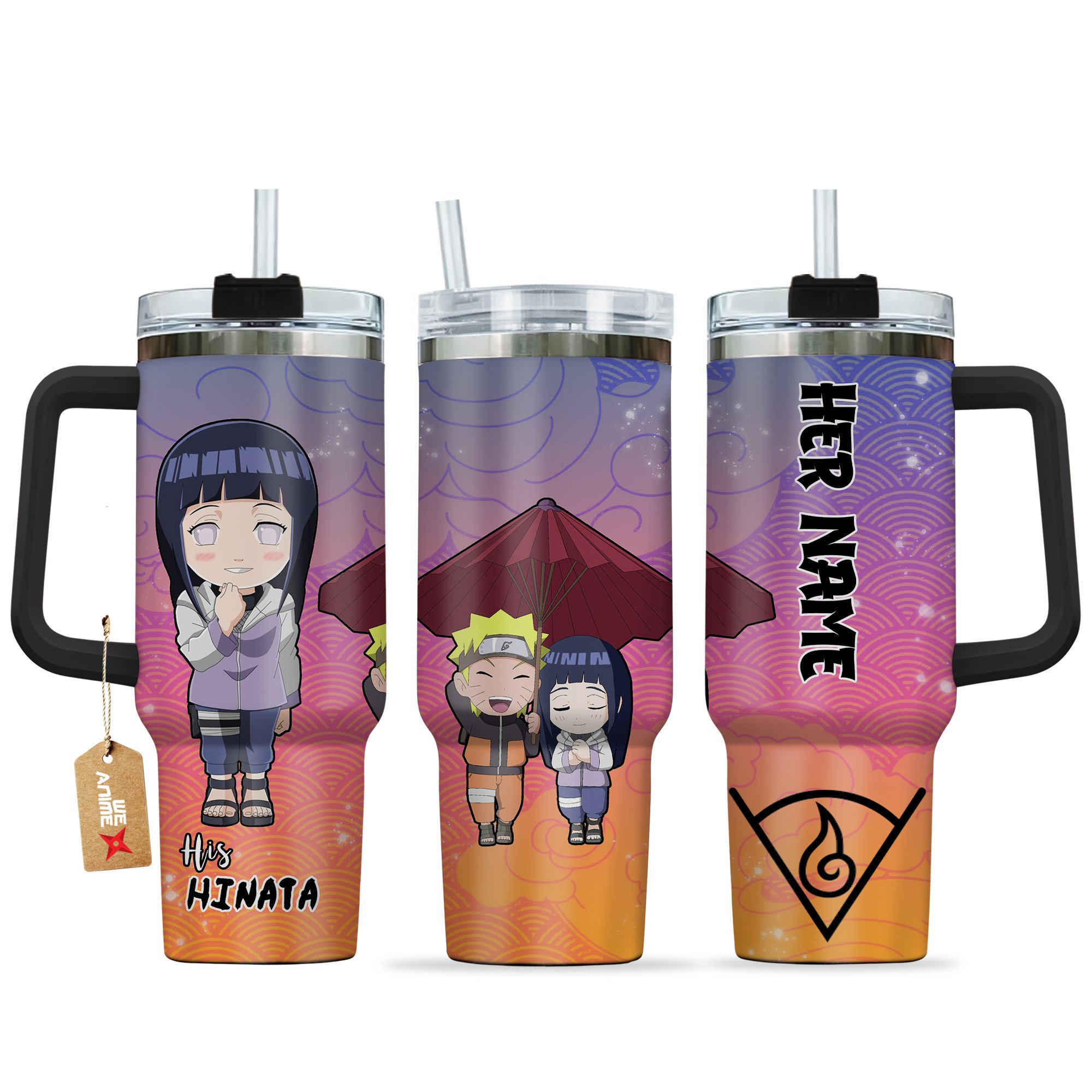 Hinata Hyuga Naruto Anime Valentine Custom Stanley Cup 40 oz 30 oz Tumbler With HandleTVC2301166