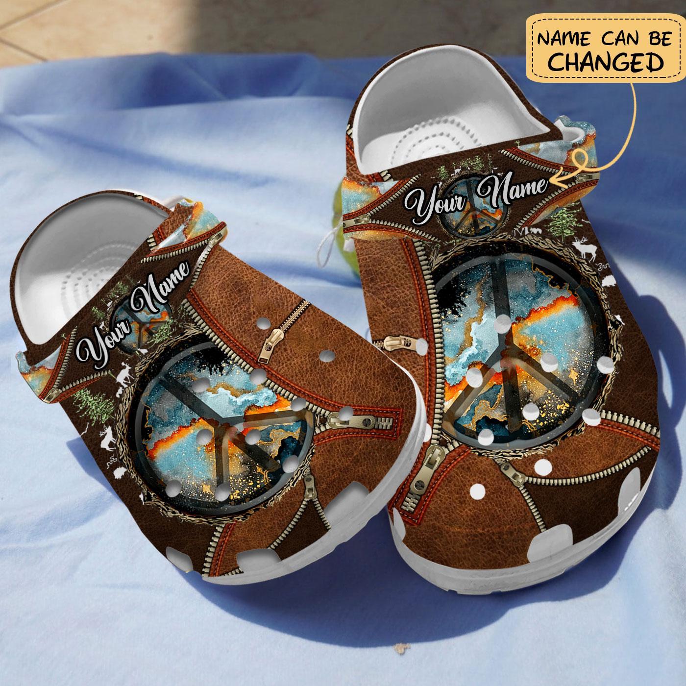 Hippie And Into The Forest Crocs Crocband Clogs Shoes Comfortable For Men Women and Kids