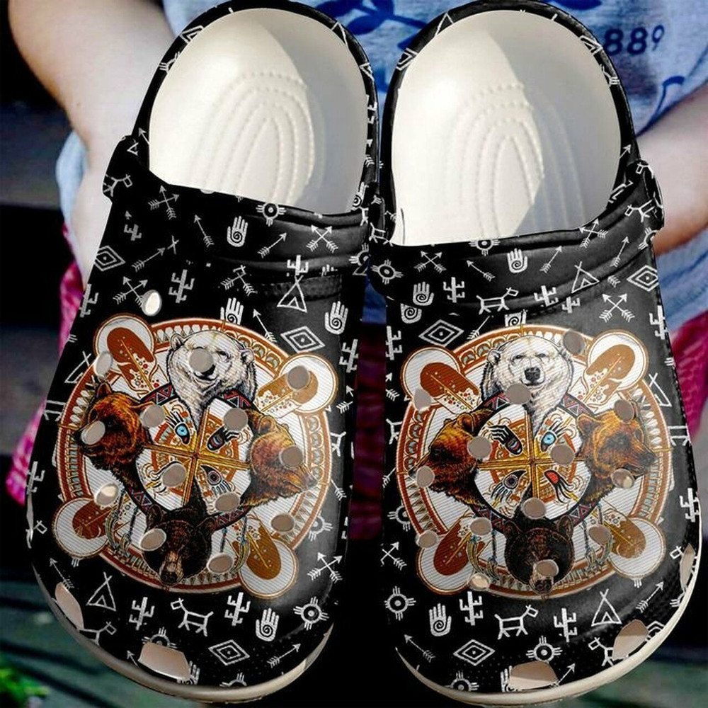 Hippie Bear Dreamcatche 102 Gift For Lover Rubber clog Shoes Comfy Footwear