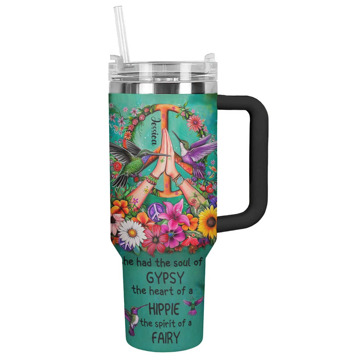 Hippie Blessed Custom Stanley Cup 40 oz 30 oz Tumbler With HandleTVC2301783
