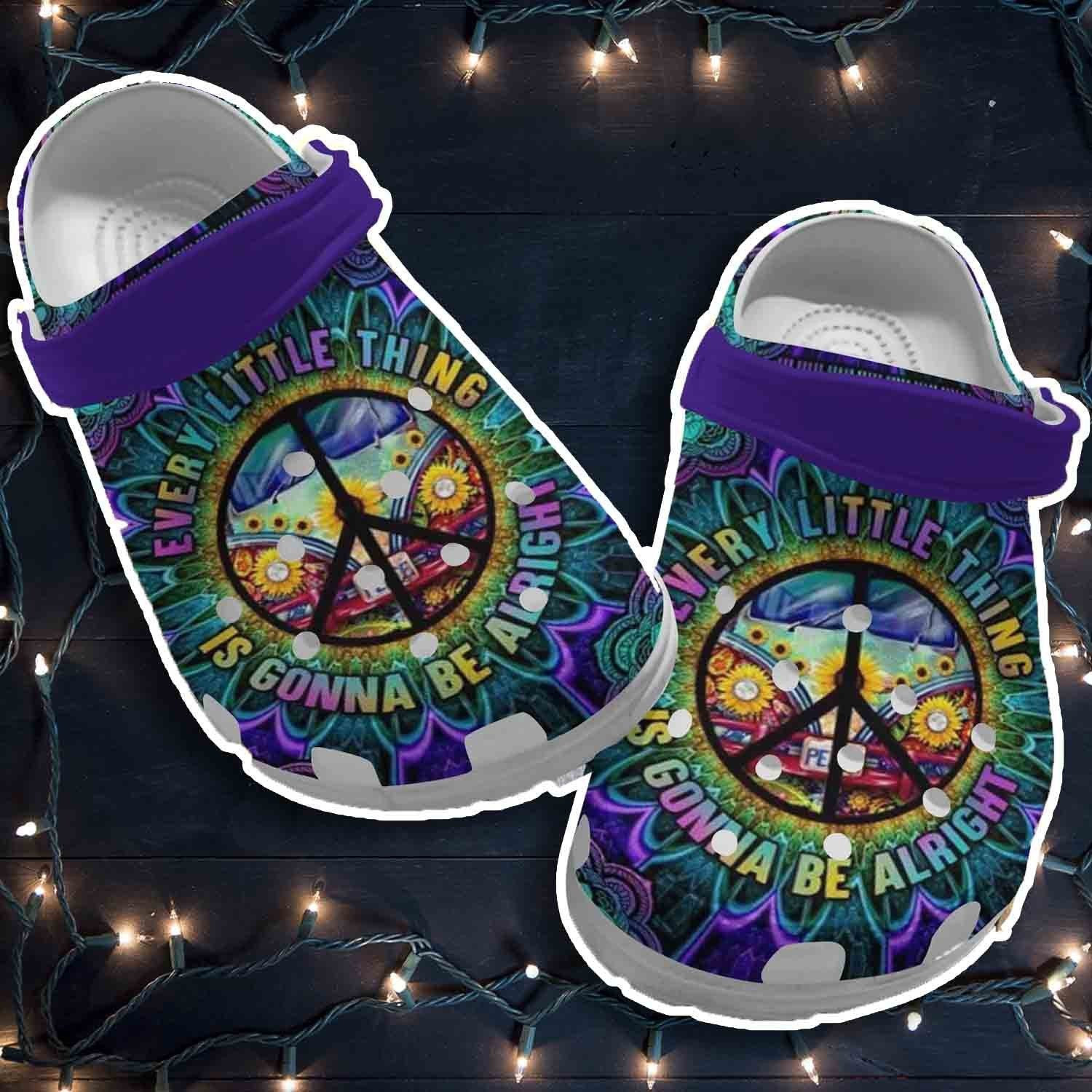 Hippie Bus Collection Shoes Clogs - Be Alright Shoes Clogs Gifts For Son Daughter