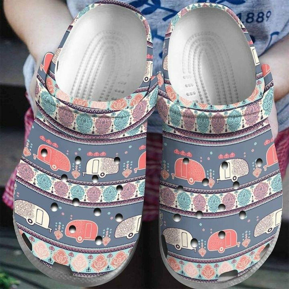 Hippie Camper 102 Gift For Lover Rubber clog Shoes Comfy Footwear