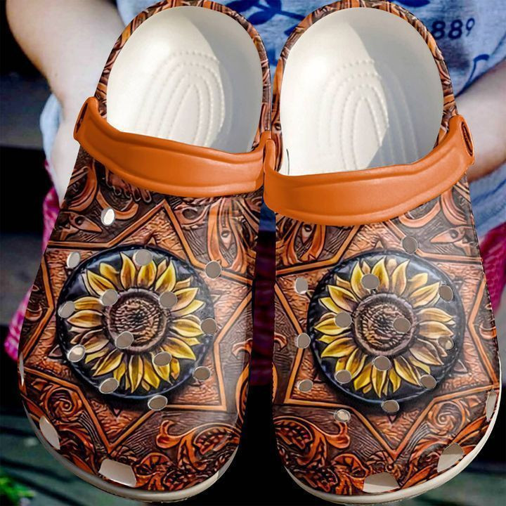 Hippie Carved Sunflower clog Shoes